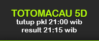 JADWAL TOTOMACAU 5D 21.00